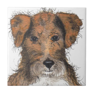 Niedlich Terrier Welpe Fliese