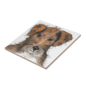 Niedlich Terrier Welpe Fliese (Seite)