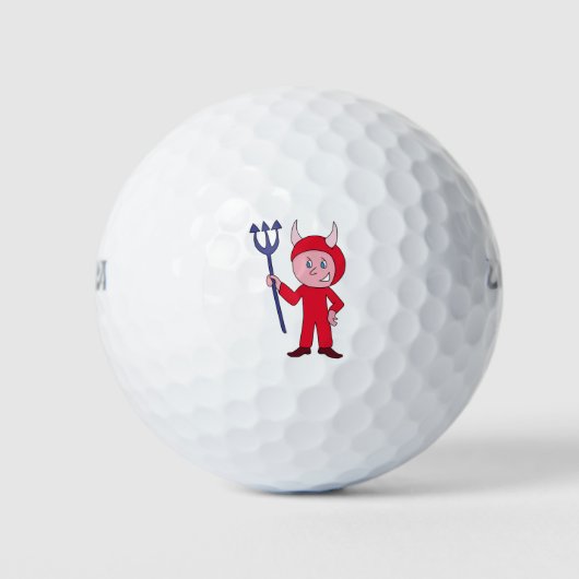 Niedlich-Teufelskreis-Kostüm Golfball (Vorderseite)