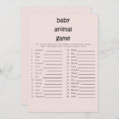 Niedlich Text Baby Shooter Baby Degame Pink Einladung (Vorne/Hinten)