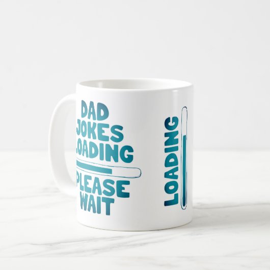 Niedlich Text Design Vater Join Loading Bitte wart Kaffeetasse (Vorderseite Links)