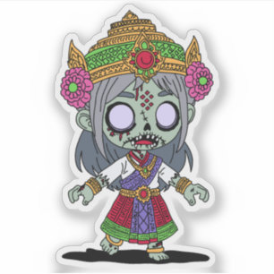 Niedlich Thai Zombie Aufkleber