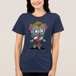 Niedlich Thai Zombie Tri-Blend Shirt