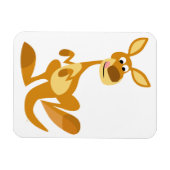 Niedlich Thumping Cartoon Kangaroo Flexible Magnet (Horizontal)