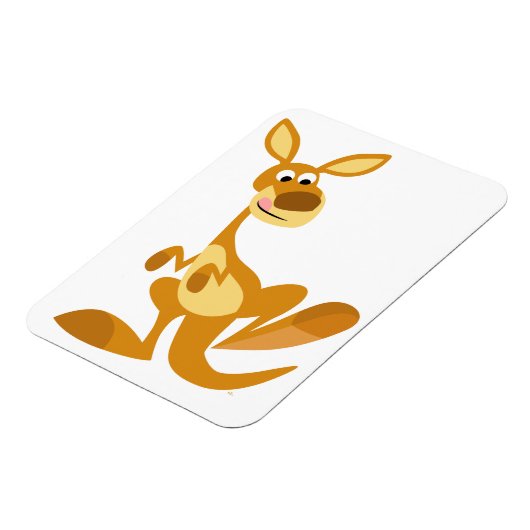 Niedlich Thumping Cartoon Kangaroo Flexible Magnet (Linke Seite)