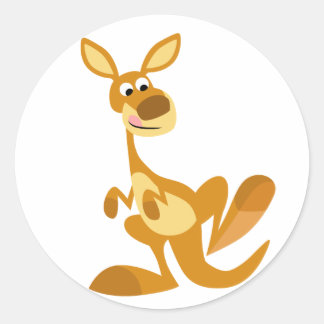 Niedlich Thumping Cartoon Kangaroo Sticker