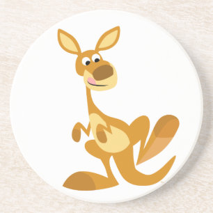 Niedlich Thumping Cartoon Kangaroo Untersetzer