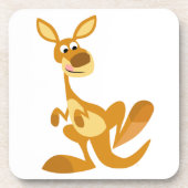 Niedlich Thumping Cartoon Kangaroo Untersetzer Set (Vorderseite)