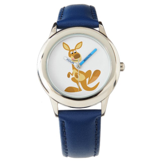 Niedlich Thumping Cartoon Kangaroo Watch Armbanduhr (Vorderseite)