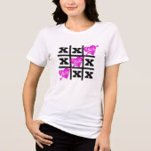 Niedlich Tic Tac Toe Valentines Hearts Shirt (Vorderseite)