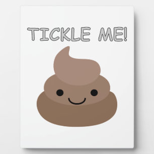Niedlich Tickle Me Kacke Emoji Fotoplatte