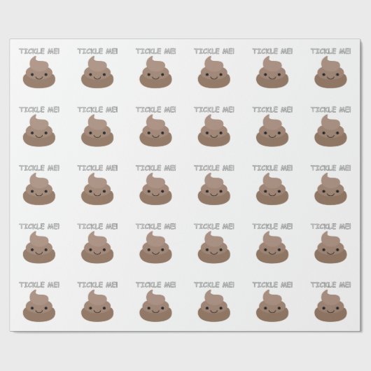 Niedlich Tickle Me Kacke Emoji Geschenkpapier (Flach)