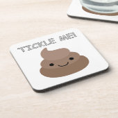 Niedlich Tickle Me Kacke Emoji Getränkeuntersetzer (Linke Seite)