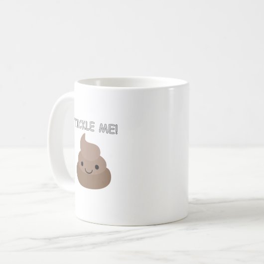 Niedlich Tickle Me Kacke Emoji Kaffeetasse (Vorderseite Links)