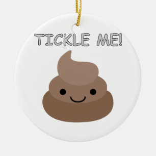 Niedlich Tickle Me Kacke Emoji Keramikornament