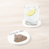 Niedlich Tickle Me Kacke Emoji Sandstein Untersetzer (Seite)