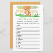 Niedlich Tiger Baby Animes Name Game (Vorne/Hinten)