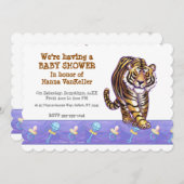 Niedlich Tiger Baby Dusche Einladung (Vorne/Hinten)