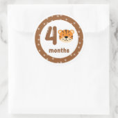 Niedlich Tiger Baby Monatsbeitrag Runder Aufkleber (Tasche)