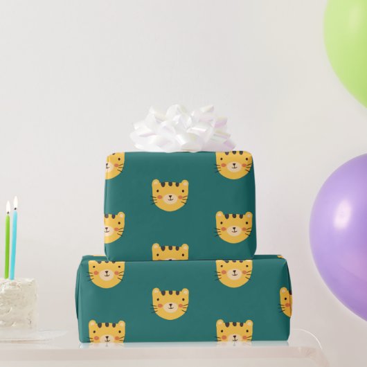 Niedlich Tiger Birthday Geschenkpapier (Partygeschenke)