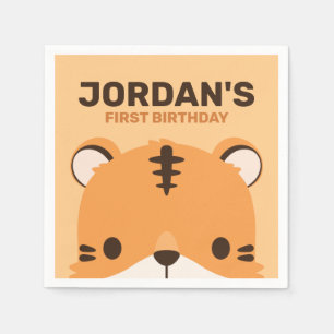 Niedlich Tiger Birthday Serviette