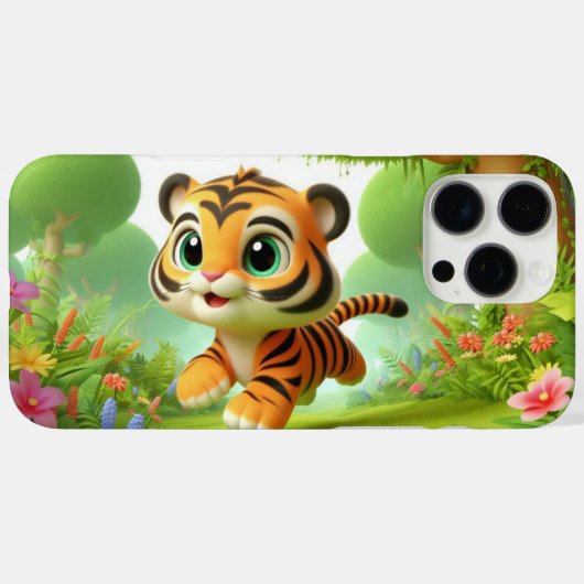 Niedlich Tiger Case-Mate iPhone Hülle (Rückseite (Horizontal))