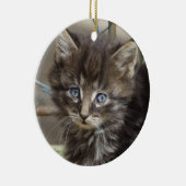 Niedlich Tiger-Cat Kitten Keramikornament (Rechts)