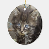Niedlich Tiger-Cat Kitten Keramikornament (Links)