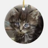 Niedlich Tiger-Cat Kitten Keramikornament (Hinten)