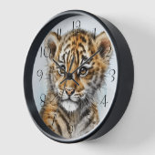 Niedlich Tiger Cub Watercolor Uhr (Winkel)