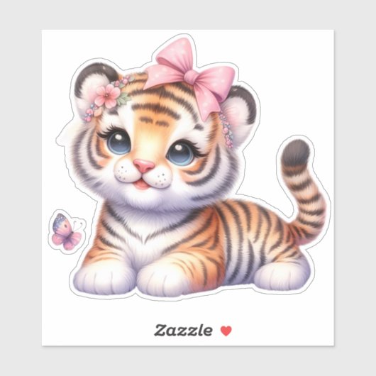 Niedlich! Tiger Custom Cut Scrapbooking Sticker (Blatt)