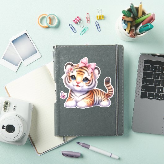 Niedlich! Tiger Custom Cut Scrapbooking Sticker (iPad Hülle)