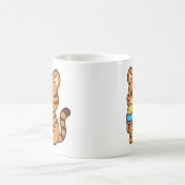 Niedlich Tiger Eating Ice Creme Tasse Adorable Tri (Mittel)