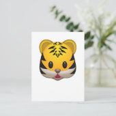 Niedlich Tiger Emoji Postkarte (Stehend Vorderseite)