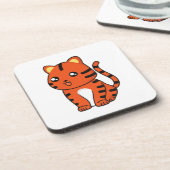 Niedlich Tiger Getränkeuntersetzer (Linke Seite)