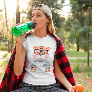 Niedlich Tiger Illustration T - Shirt