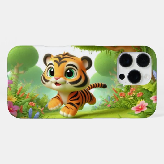 Niedlich Tiger iPhone Hülle (Rückseite (Horizontal))