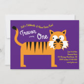 Niedlich Tiger Kids 1 Geburtstag Party Einladungen (Vorderseite)