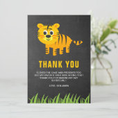 Niedlich Tiger Kindergeburtstag Party Dankeskarte (Stehend Vorderseite)