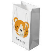 Niedlich Tiger Kleine Geschenktüte (Rückseite Schrägansicht)