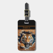 Niedlich Tiger Orange Gepäckanhänger (Vorderseite vertikal)