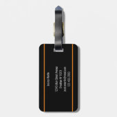 Niedlich Tiger Orange Gepäckanhänger (Rückseite vertikal)