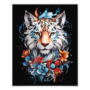 Niedlich Tiger Poster   Blume Tiger