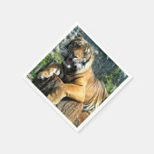 Niedlich Tiger Serviette (Ecke)