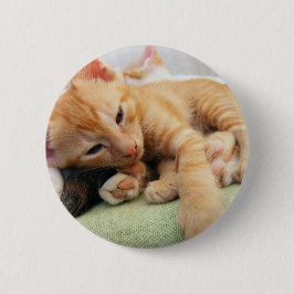 Niedlich Tiger Stripe Kitten Button