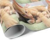 Niedlich Tiger Stripe Kitten Geschenkpapier (Rolleneckpunkt)