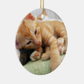 Niedlich Tiger Stripe Kitten Keramik Ornament (Rechts)