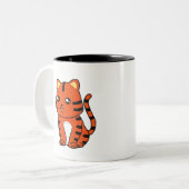 Niedlich Tiger Zweifarbige Tasse (Vorderseite Links)