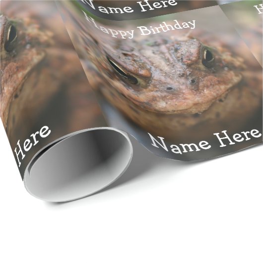 Niedlich Toad Frosch Face Geburtstag Geschenkpapier (Rolleneckpunkt)