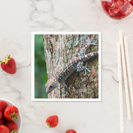 Niedlich Tokay Gecko Lizard Serviette (Beispiel)